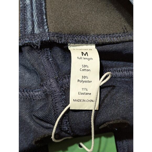Halara Leggings Womens Medium Blue Denim Back Pockets High Rise Stretch Pants - Picture 6 of 9